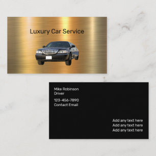 Classy Luxury Car Service Uber Driver Business Card
