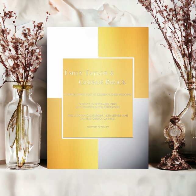 Classy Luxury Chic Modern Wedding Gold And Silver (Creator Uploaded)
