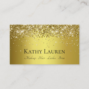 Classy Luxury Gold Glitter Customisable Business Card