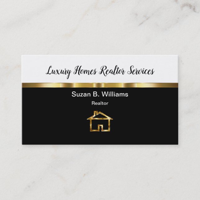 Classy Luxury Homes Realtor Business Card (Front)