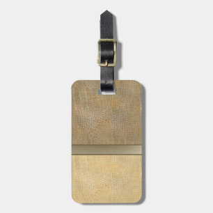 Classy luxury  leather look  personalised No.1 Luggage Tag