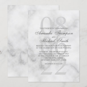 Classy Marble Elegant Wedding Invitation