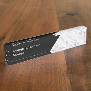 Classy Marble Executive Office Nameplate