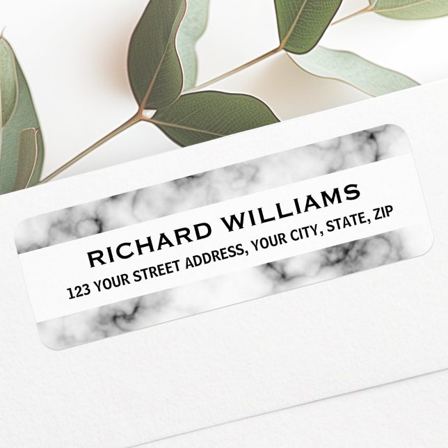 Classy marble return address (Classy marble return address label)