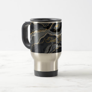 Classy Marbled Personalised Travel Mug