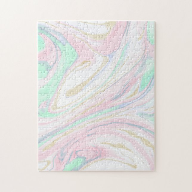 Classy marbleised abstract design jigsaw puzzle (Vertical)