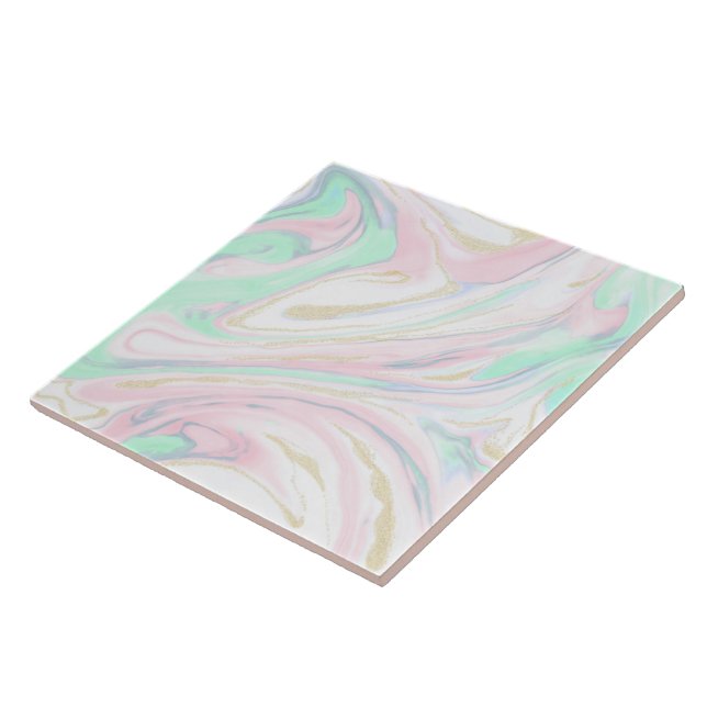 Classy marbleised abstract design tile (Side)