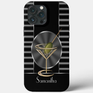 Classy Martini Cocktail Glass Personalised iPhone 13 Pro Max Case