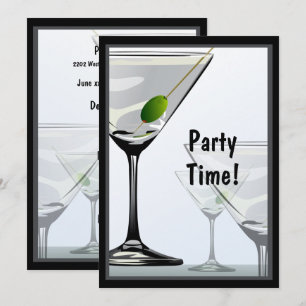 Classy Martini Cocktails Party Invitation