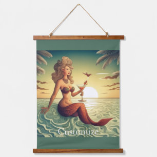 Classy Martini Mermaid Thunder_Cove Hanging Tapestry