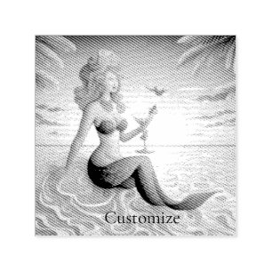 Classy Martini Mermaid Thunder_Cove Self-inking Stamp