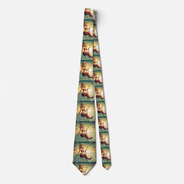 Classy Martini Mermaid Thunder_Cove  Tie (Front)