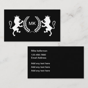 Classy Masculine Monogram Business Cards
