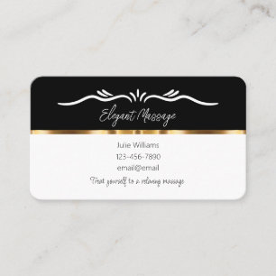 Classy Massage Therapist Elegant Business Cards
