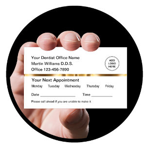 Classy Medical Appointment Business Cards