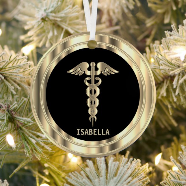 Classy Medical 👨‍⚕️ - Black and Gold  Metal Tree Decoration (Insitu)