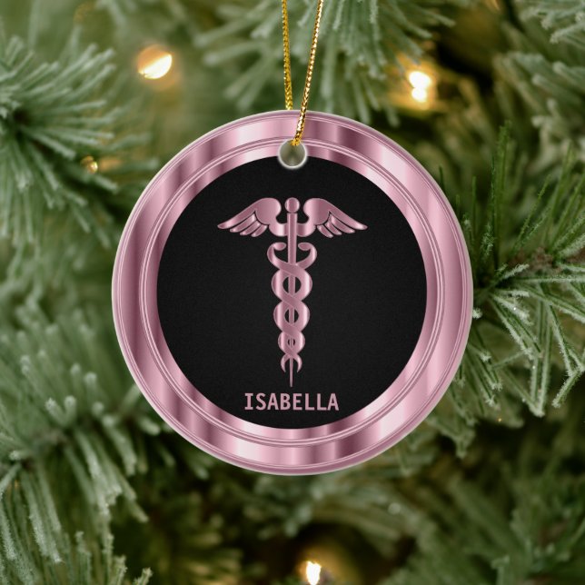 Classy Medical 👨‍⚕️ - Black and Pink Ceramic Tree Decoration (Tree)