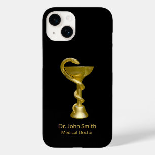 Classy Medical Bowl Hygieia Gold Snake Caduceus Case-Mate iPhone 14 Case