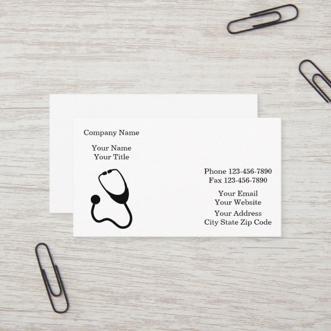 Classy Medical  Business Card (Front/Back In Situ)