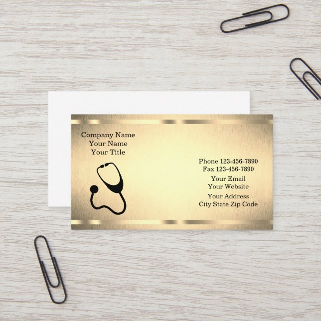 Classy Medical  Business Card (Front/Back In Situ)