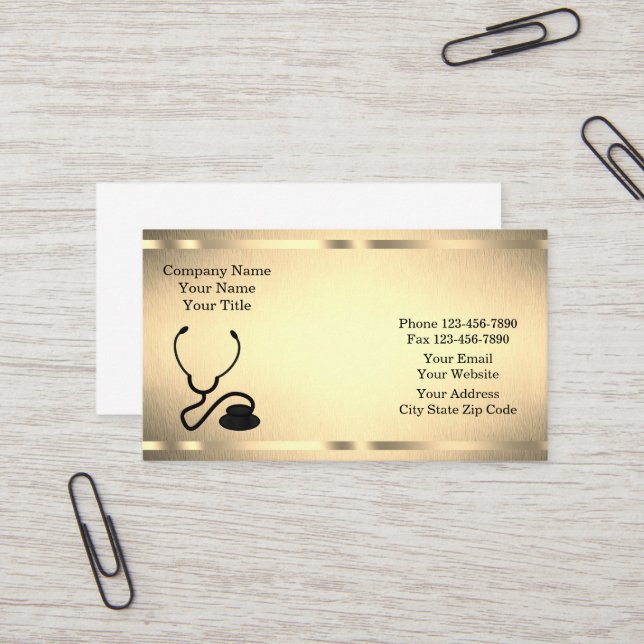 Classy Medical  Business Card (Front/Back In Situ)
