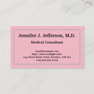 Classy Medical Consultant Business Card