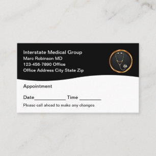 Classy Medical Doctor Appointment Cards New