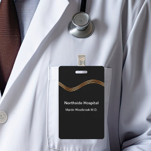 Classy Medical Doctor Hospital ID Badge