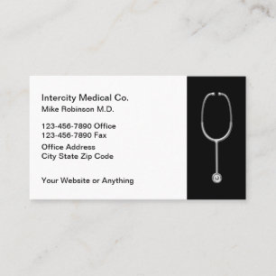 Classy Medical Doctor Office Bulk Business Cards