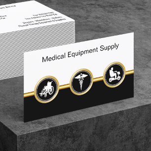 Classy Medical Equipment Business Cards