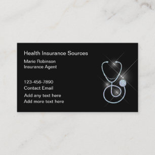 Classy Medical Health Insurance Agent Business Card