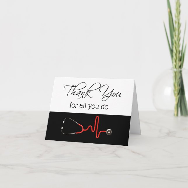 Classy Medical Nurse Thank You Cards (Front)
