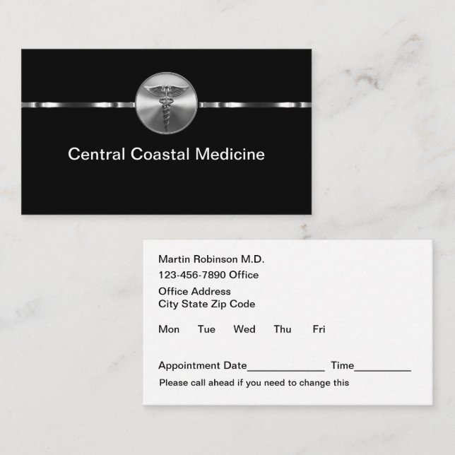 Classy Medical Office Appointment Cards (Front/Back)