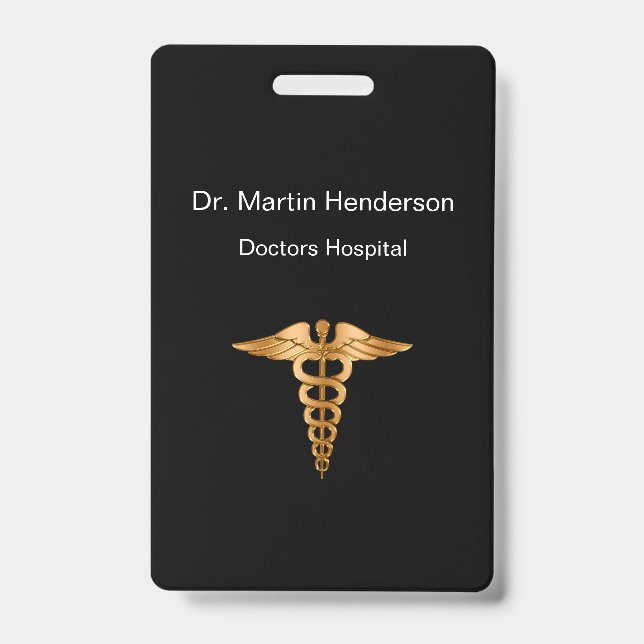 Classy Medical Office ID Badge (Front)