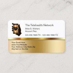 Classy Medical Telehealth Business Card