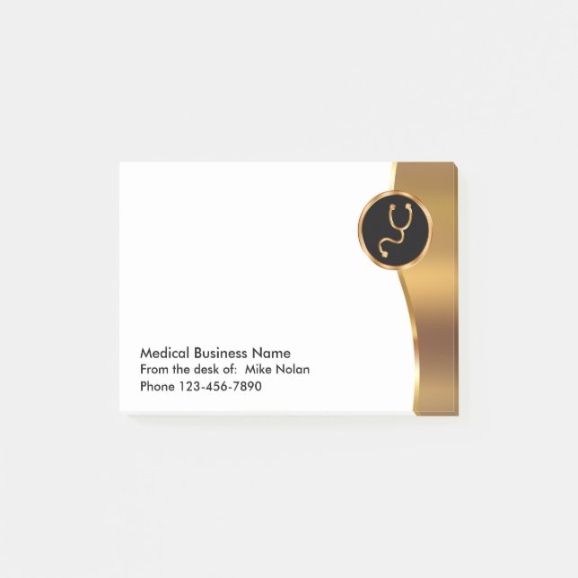 Classy Medical Theme Post-it Notes (Front)