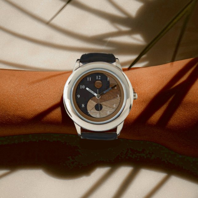 Classy Meditation Bamboo Yin Yang   Watch (Creator Uploaded)