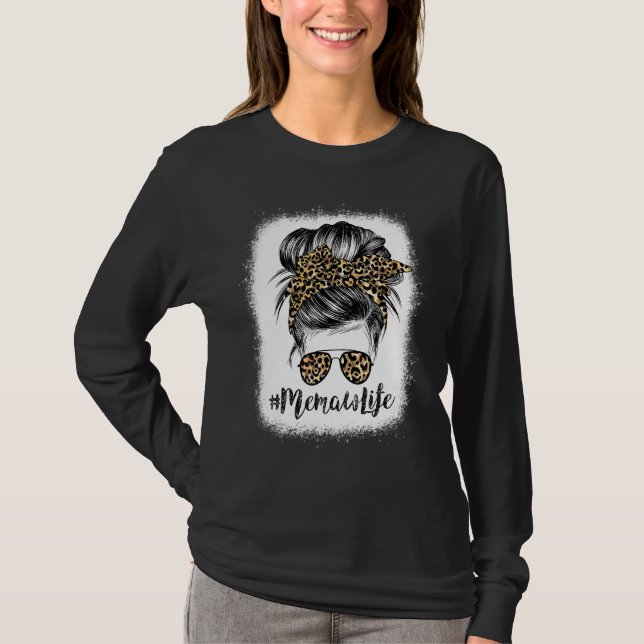Classy Memaw Life With Leopard Pattern Shades T-Shirt (Front)