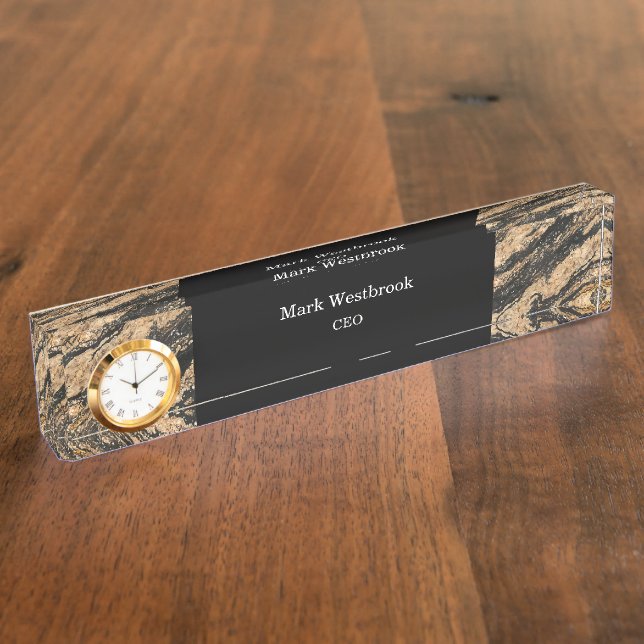 Classy Men's Executive Desk Nameplate (Side)