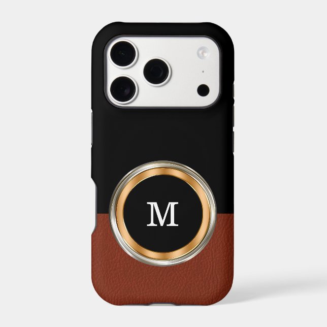 Classy Mens Monogram Leather Art (Back)