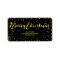 Classy Merry Christmas Gold Foil Confetti Black