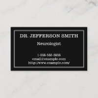 Classy & Minimal Neurologist Business Card