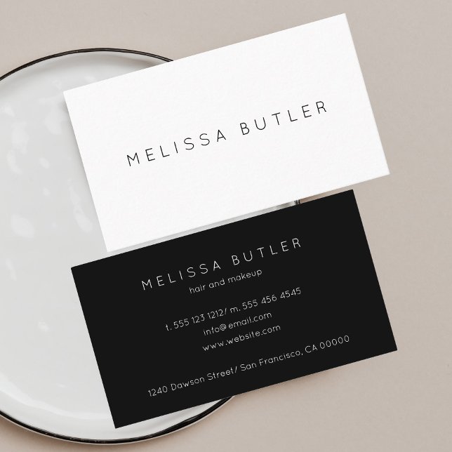 Classy Minimal Professional Black and White Business Card (Creator Uploaded)