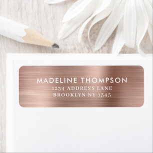 Classy Minimalist Brushed Metal Rose Gold