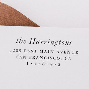 Classy Minimalist Family Name Return Address Self-inking Stamp