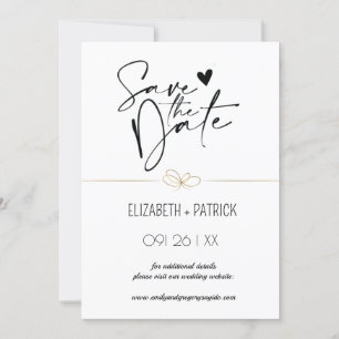 Classy minimalist ,owls in love save the date invitation