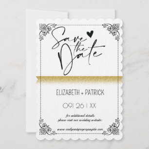Classy minimalist ,owls in love save the date invitation