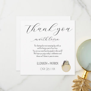 Classy minimalist ,owls in love  thank you card