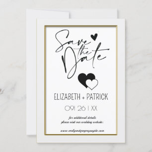 Classy minimalist , save the date invitation