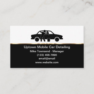 Classy Mobile Automotive Car Detailing Business Card